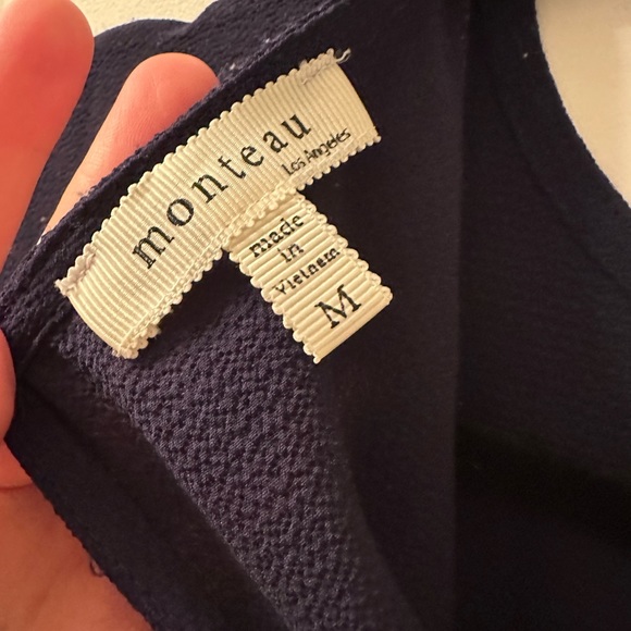 Retro style blue navy midi dress with stripes - Picture 4 of 5